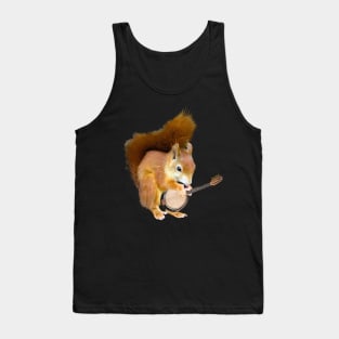 Squirrel Playing Banjo Tank Top